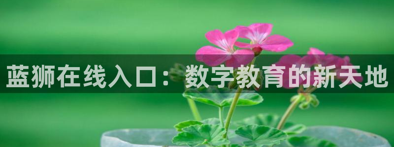 彩虹多多：蓝狮在线入口：数字教育的新天地