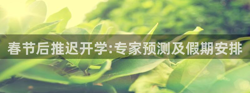 彩虹多多体育凯捷平台注册：春节后推迟开学:专家预测及假期安排